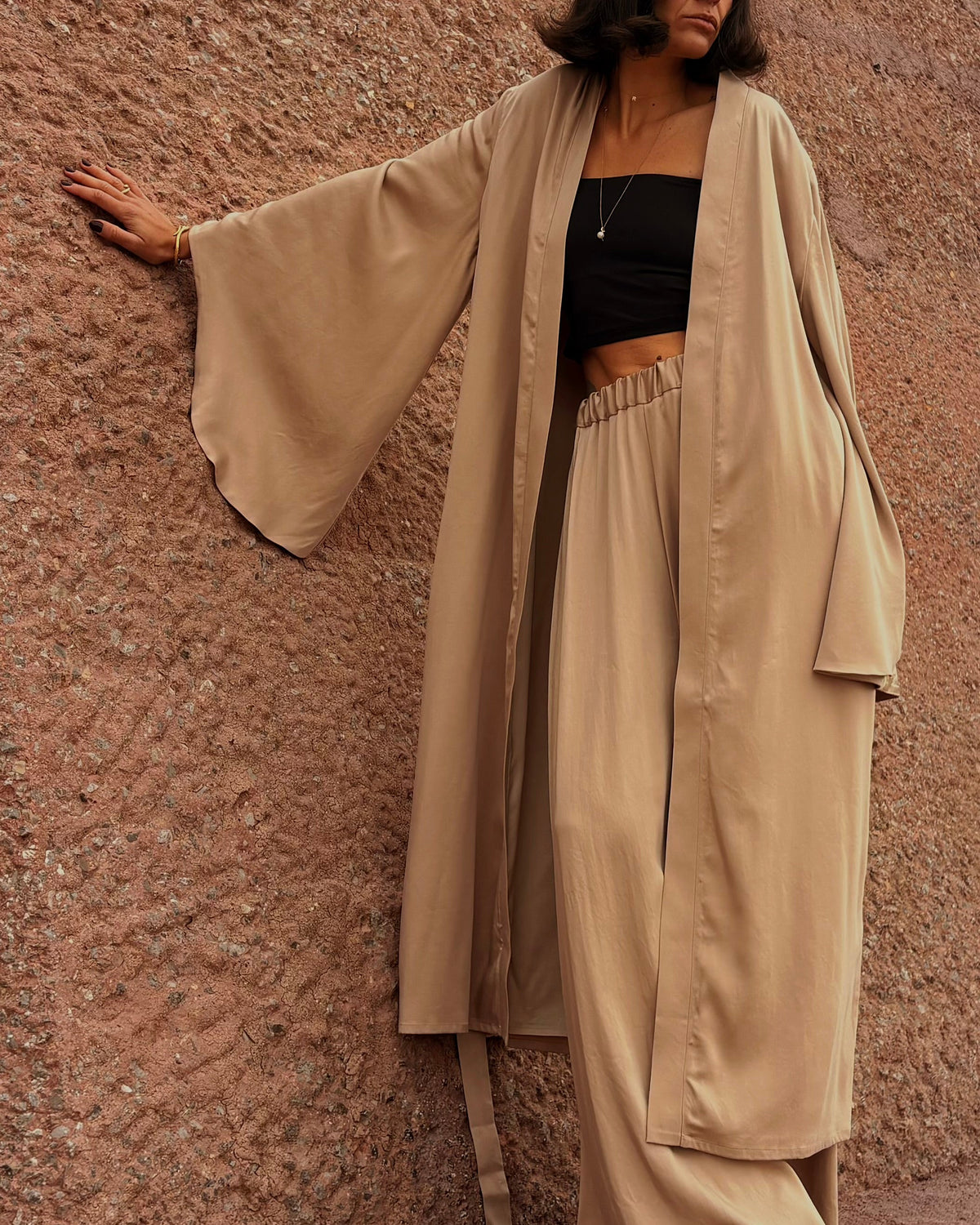 ONO Wide Leg Trousers - Dune