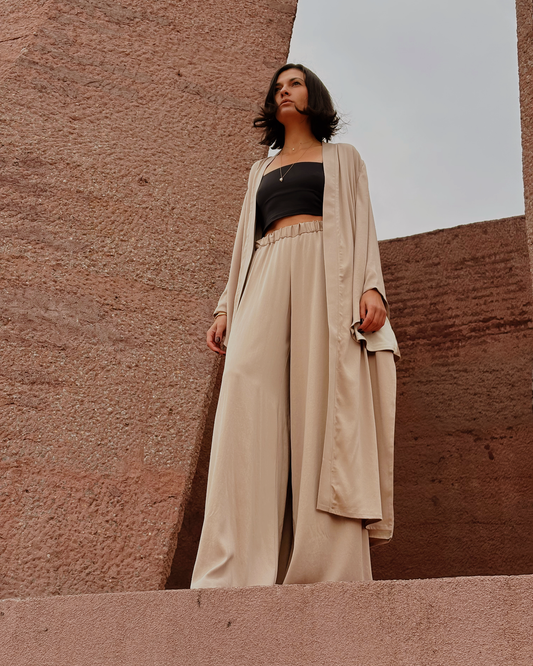 ONO Wide Leg Trousers - Dune